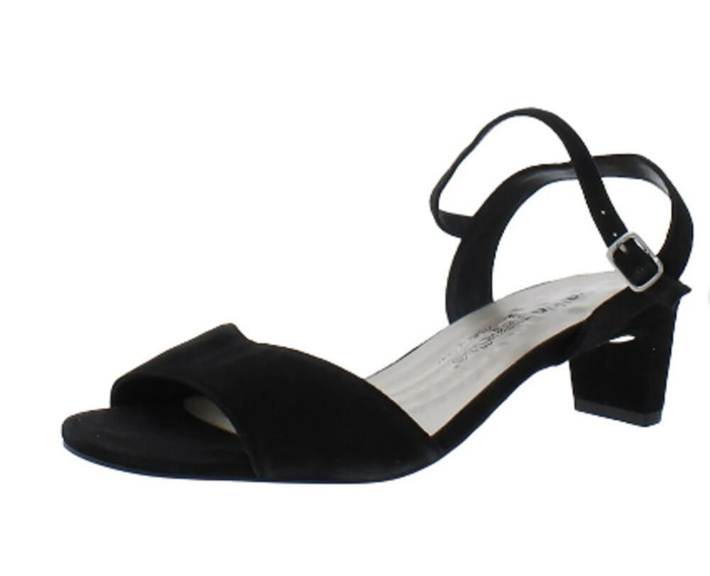 WALKING CRADLES Women's Lydia Slingback Sandals US 6M Black Suede Heel NIB